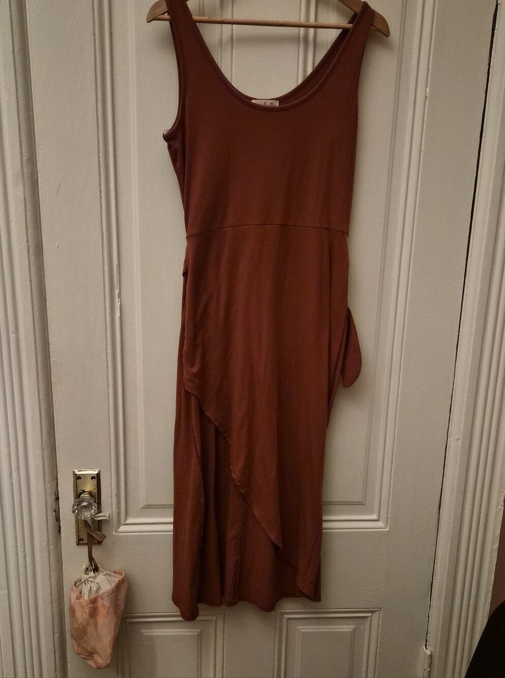 nine britton Amber Knit Midi Wrap Dress - Amber Rust - Picture 2 of 2